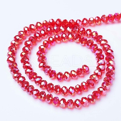 Electroplate Glass Beads Strands EGLA-A034-T4mm-B06-1