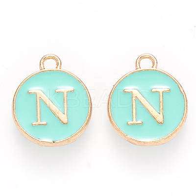 Golden Plated Alloy Enamel Charms ENAM-S118-05N-1