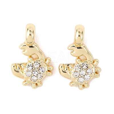 Alloy Rhinestone Charms FIND-C076-03G-1