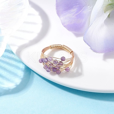 Natural Amethyst Finger Rings RJEW-TA00221-02-1