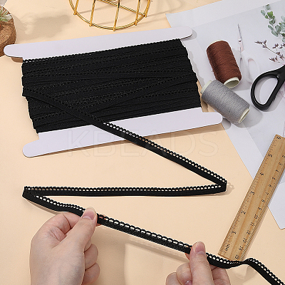 20M Polyester Elastic Flower Edged Ribbon Lace Trim OCOR-GF0005-53A-1