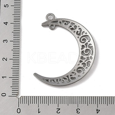 Tibetan Style Alloy Hollow Moon Links LS-TIBEP-5312-B-FF-1