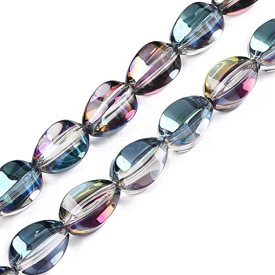Electroplate Glass Beads Strands EGLA-T028-01M-1
