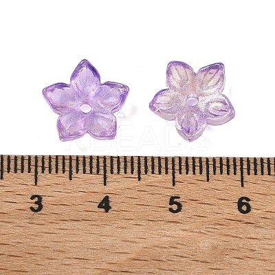 Two Tone Transparent Glass Bead Cap GLAA-H041-01A-1