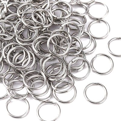 Tarnish Resistant 304 Stainless Steel Open Jump Rings X-STAS-E067-05-7mm-1
