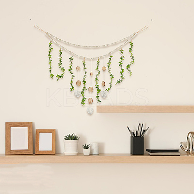 Artificial Eucalyptus Wall Hanging Decor AJEW-WH20067-035A-1