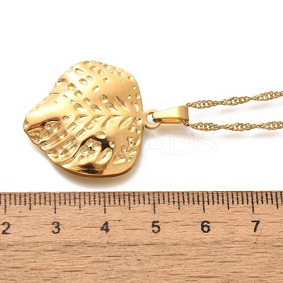 Summer Beach 304 Stainless Steel Pendant Rope Chain Necklaces for Women STAS-Z108-01G-03-1