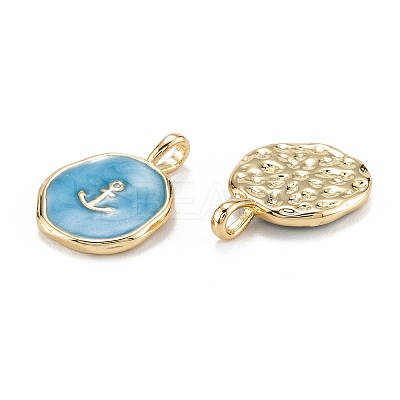 Brass Enamel Pendants X-KK-A155-10G-1