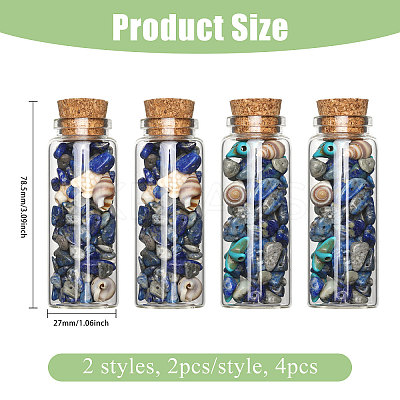 Transparent Glass Wishing Bottle Decoration PALLOY-CA00034-1