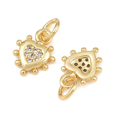 Brass Micro Pave Clear Cubic Zirconia Pendants KK-L275-71E-G-1
