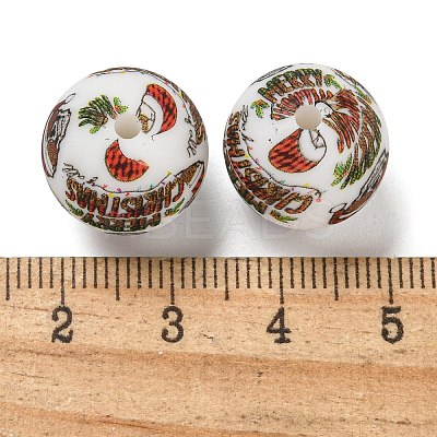 Christmas Round Silicone Beads SIL-K002-02B-1