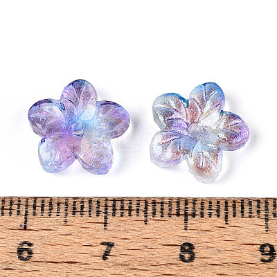 Baking Paint Transparent Glass Beads DGLA-N014-08B-03-1