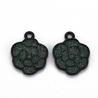 Spray Painted Alloy Enamel Pendants ENAM-N055-032-B02-NR-1