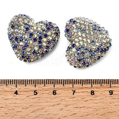 Sparkling Acrylic Heart Beads with Rhinestone Embellishment LS-OACR-NH0001-02B-04-1