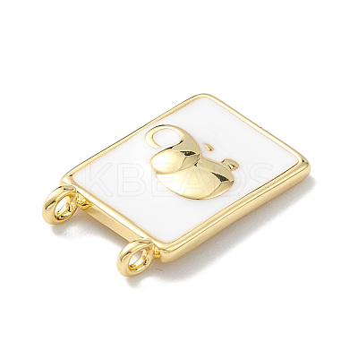 Rack Plating Brass Connector Charms KK-H443-01G-1