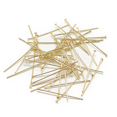 Brass Flat Head Pins X-KK-T032-093G-1