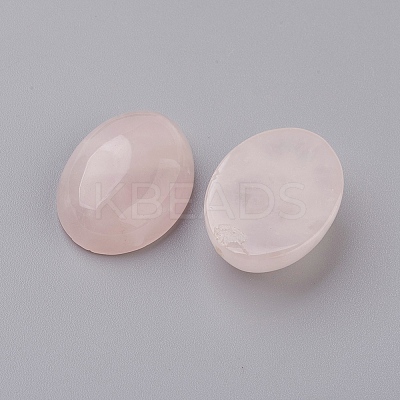 Natural Rose Quartz Flat Back Cabochons X-G-G741-18x25mm-21-1