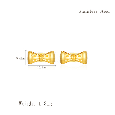 Stylish 304 Stainless Steel Butterfly Stud Earrings JV8585-1