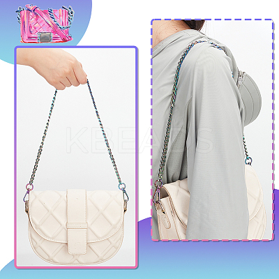 2Pcs Zinc Alloy Curb Chain Bag Handles FIND-PH0009-82A-1