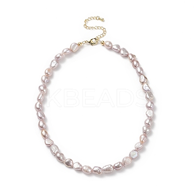 Natural Pearl Beaded Necklaces for Women NJEW-JN04107-02-1