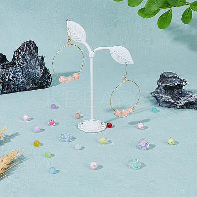 Star & Pumpkin & Round Glass & Acrylic Beads DIY Jewelry Making Finding Kit DIY-DC0002-78-1