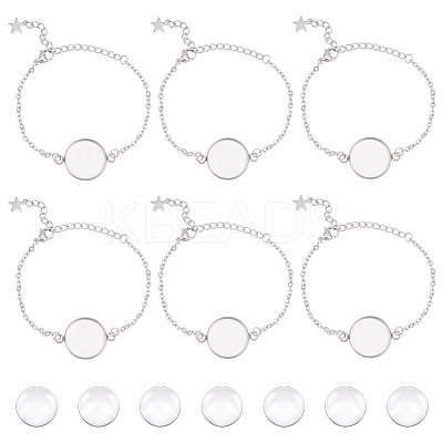 DIY Blank Dome Link Bracelet Making Kit DIY-UN0004-28-1