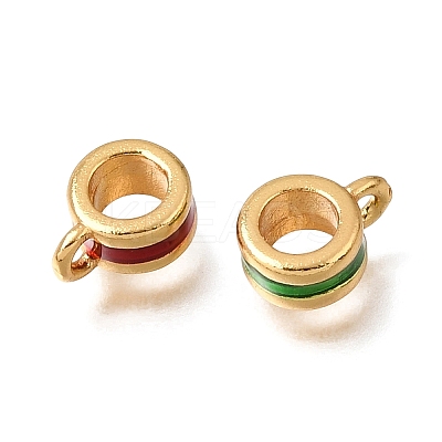 Brass Enamel Tube Bails KK-G605-02G-1