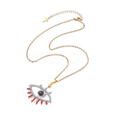 201 Stainless Steel Pendant Necklaces NJEW-MZ00034-1