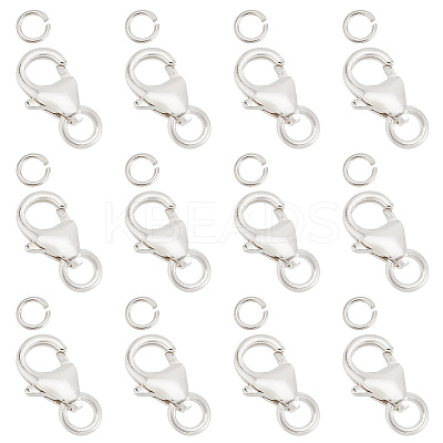 12Pcs 3 Styles 925 Sterling Silver Lobster Claw Clasps STER-GO0001-03-1