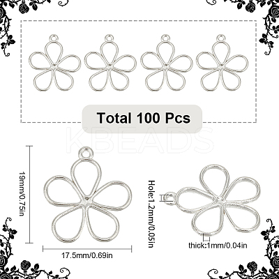 100Pcs Tibetan Style Alloy Pendants FIND-SC0009-48S-1