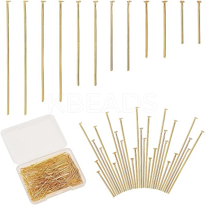 6 Styles 304 Stainless Steel Flat Head Pins STAS-AR0002-28G-1