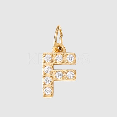 Stainless Steel Cubic Zirconia Pendants with Jump Rings FIND-PW0024-08F-1