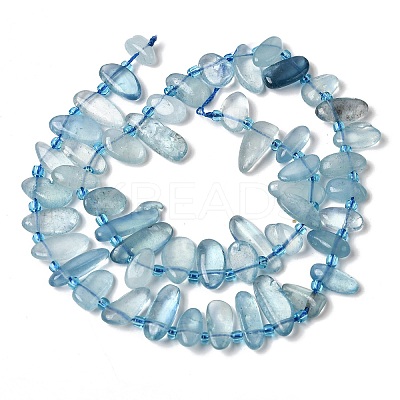 Natural Aquamarine Beads Strands G-P604-A23-01-1