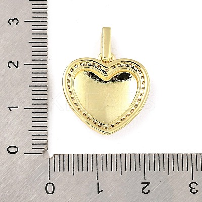 Rack Plating Brass Micro Pave Cubic Zirconia Pendant X-KK-H456-03G-1