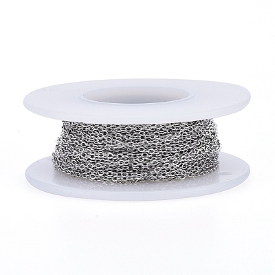 Tarnish Resistant 304 Stainless Steel Cable Chains CHS-F007-01P-A-1