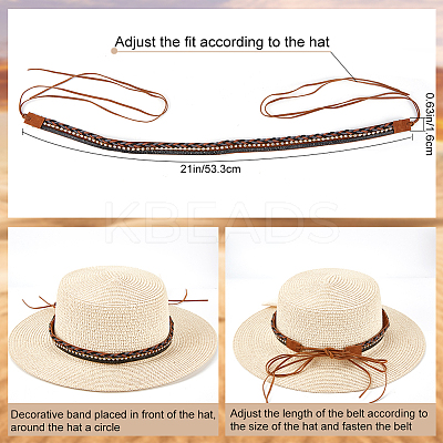 Crystal Rhinestone Southwestern Cowboy Hat Belt DIY-WH0401-99-1