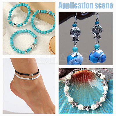 120Pcs 30 Styles Zinc Alloy Beads FIND-HY0004-14-1