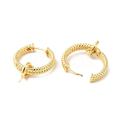 Brass Ring Hoop Earring Findings KK-G434-03G-1