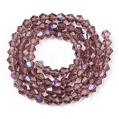 Transparent Electroplate Glass Beads Strands LS-GLAA-F029-4mm-D30-1