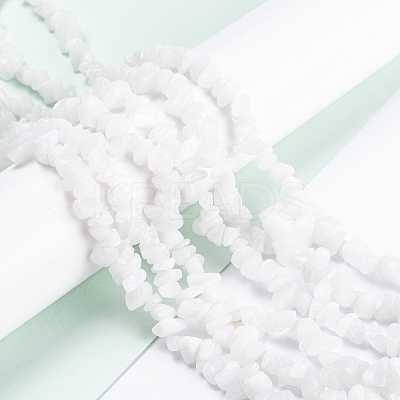Natural White Jade Beads Strands X-G-F703-02-1