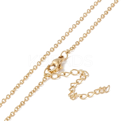 Clear Cubic Zirconia Ring with Evil Eye and Butterfly Pendant Necklace NJEW-O125-54G-1