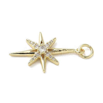 Brass Micro Pave Cubic Zirconia Pendants KK-L248-07G-03-1
