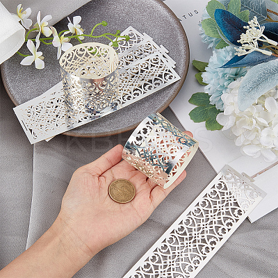 Metallic Paper Napkin Rings AJEW-WH0270-56A-1