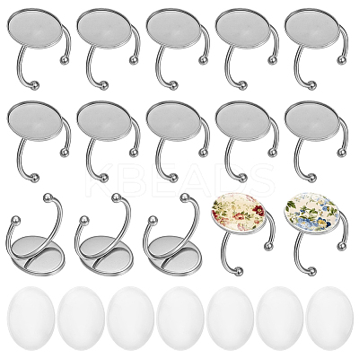 DIY Oval Cuff Ring Kits DIY-UN0008-15P-1