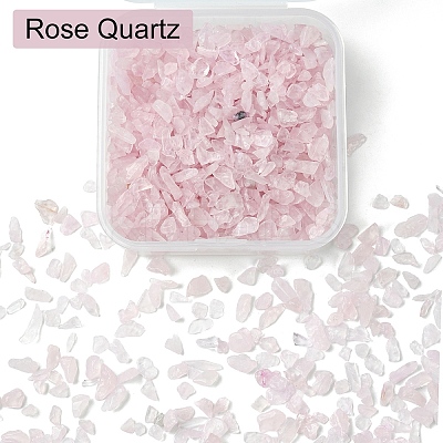 50G Natural Rose Quartz Chip Beads G-YW0001-62-1
