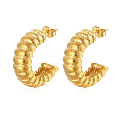 304 Stainless Steel Arch Stud Earrings FU7272-1-1