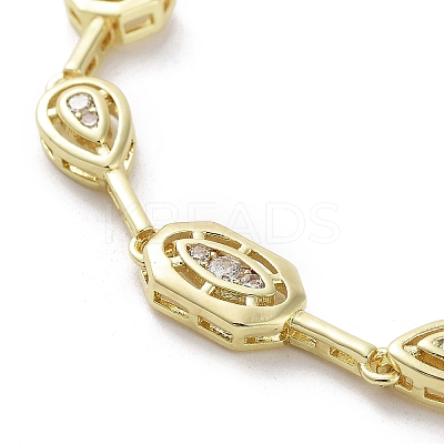 Brass Link Chain Bracelets BJEW-D039-34G-01-1