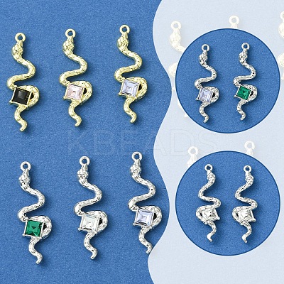 12Pcs 2 Colors Rack Plating Alloy Rhinestone Pendants FIND-FS0003-70-1