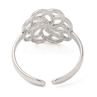 Non-Tarnish 304 Stainless Steel Open Cuff Rings RJEW-K245-80P-1