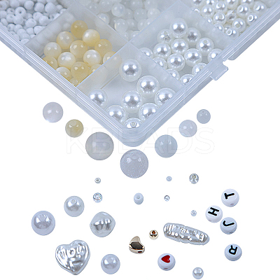 DIY 28 Style Resin & Acrylic & ABS Beads Jewelry Making Finding Kit DIY-NB0012-03J-1